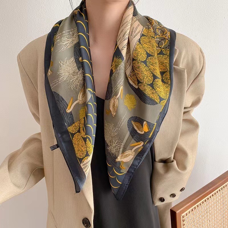 Ethnic Fashion Design - Lüks Vintage İpek Eşarp Kadınlar için